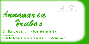 annamaria hrubos business card