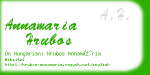 annamaria hrubos business card